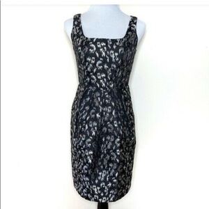 MUSE for BOSTON PROPER ANIMAL PRINT SILVER AND BLACK DRESS SIZE 4